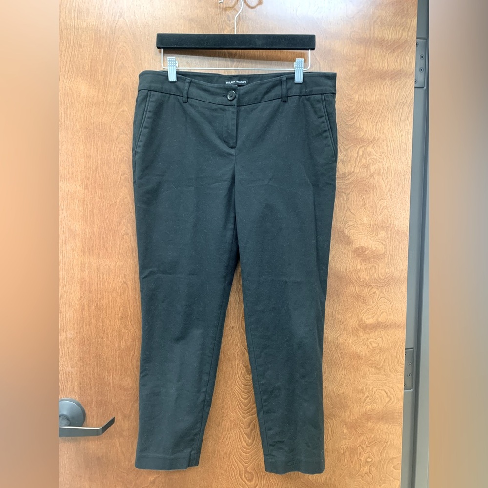 Hillary Radley, black cropped cotton chinos
